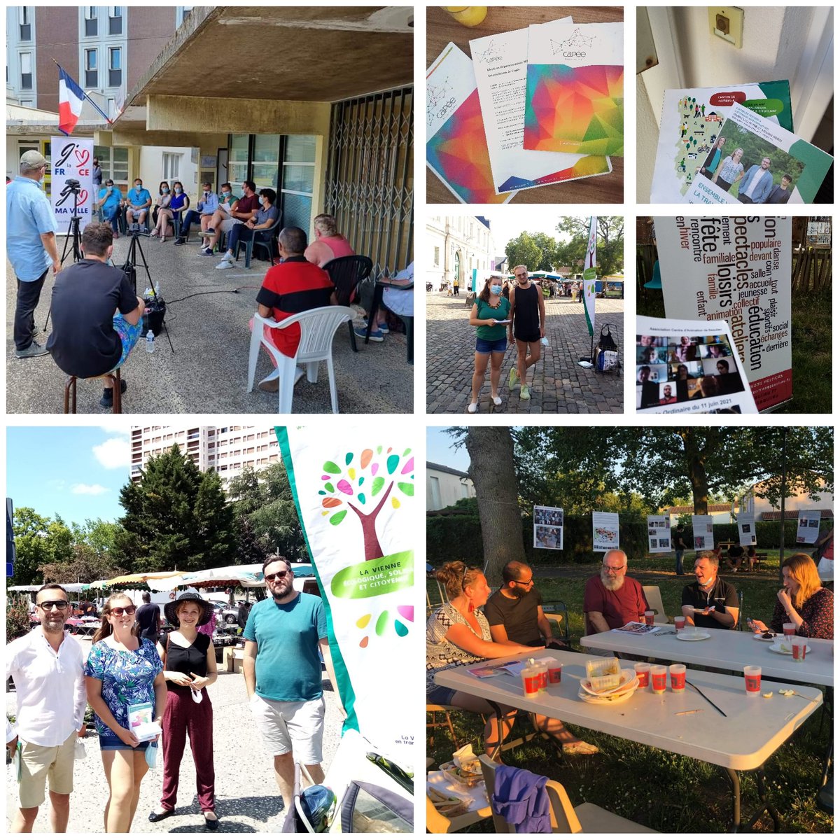 4Vienne's tweet photo. Encore une semaine bien remplie !
✔️Rencontre des associations capee, j'aime ma ville j'aime la France 🇫🇷 
✔️Nous étions présent.e.s à l'AG du centre d'animation de Beaulieu 👏
✔️Nous étions à votre rencontre sur les marchés 🌽
✔️Et en porte à porte !
#Vienne86 https://t.co/QMCCWIeIu6