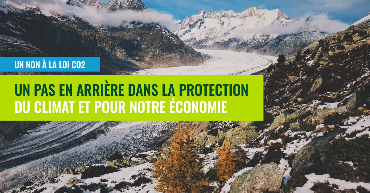 vertliberaux's tweet photo. Un grand regret que de voir la loi sur le CO2 être rejetée par le peuple. La Suisse perd ainsi un temps précieux dans la lutte contre le réchauffement climatique. Nous avons désormais besoin d'une nouvelle loi qui prenne en compte les raisons du résultat d'aujourd'hui. #CHvote https://t.co/CfQy1abIHK