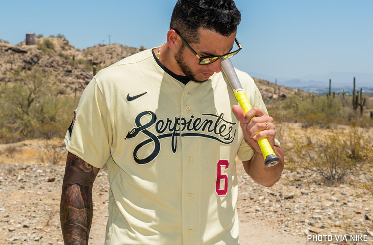 Chris Creamer  SportsLogos.Net on X: THIS JUST IN: The Arizona  Diamondbacks-s-s-s-s unveil their new Serpientes #Nike #CityConnect  uniforms. See the pics, read the details, and check out our chat with team