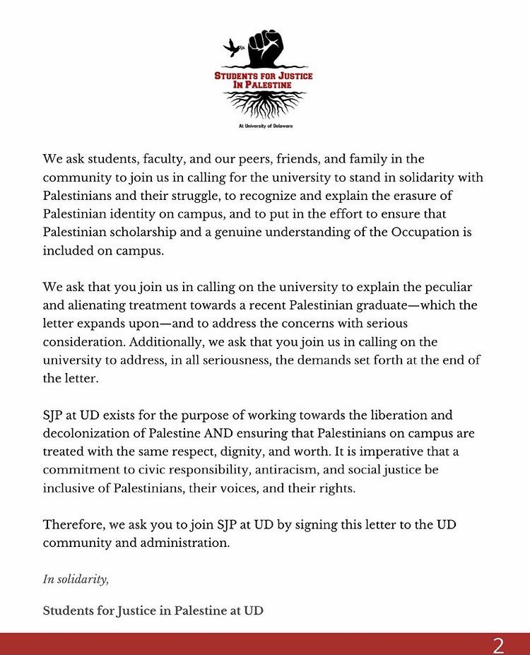 FNBWilmington (@fnbwilmington) on Twitter photo <a href="/udelsjp/">UD Students for Justice in Palestine</a> is calling upon the University of Delaware to stand in solidarity with Palestine. Sign the letter here: forms.gle/Q3LiZRgtk3mZX5… <a href="/udelsjp/">UD Students for Justice in Palestine</a> is calling upon the University of Delaware to stand in solidarity with Palestine. Sign the letter here: forms.gle/Q3LiZRgtk3mZX5…