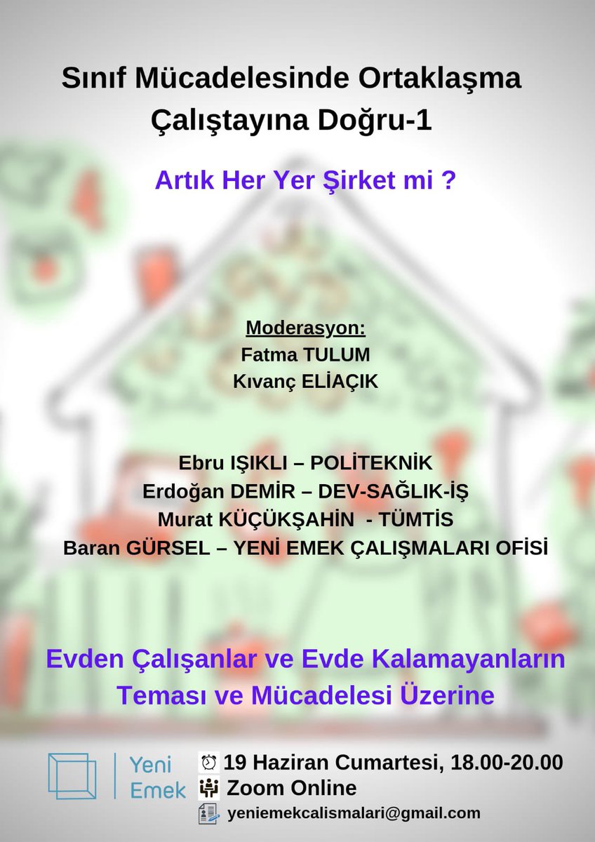 🔊Etkinliğin saati ile ilgili bir düzeltmemiz var: “İstanbul Sözleşmesi’nden Vazgeçmiyoruz” mitingi sebebiyle toplantıyı 
18:00’de başlatacağız.

Cumartesi 18:00’de görüşmek üzere.