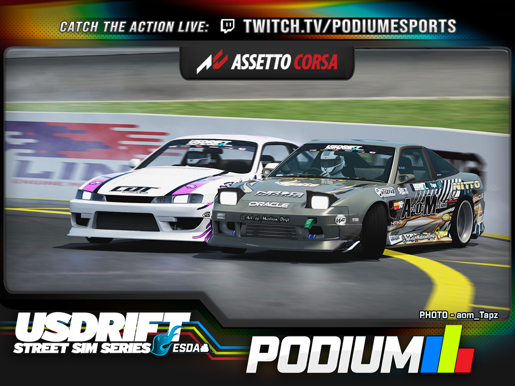 Podium Sports (@podiumesports) on Twitter photo LIVE NOW!
The first round of the <a href="/usdrift/">U.S.D R I F T</a> Street Sim Series from Englishtown Raceway Park is live!
Who will be the first official winner and take home your points lead?
Tune in!
twitch.tv/PodiumEsports LIVE NOW!
The first round of the <a href="/usdrift/">U.S.D R I F T</a> Street Sim Series from Englishtown Raceway Park is live!
Who will be the first official winner and take home your points lead?
Tune in!
twitch.tv/PodiumEsports