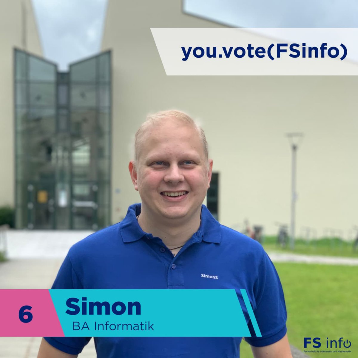 fsinfopassau's tweet photo. Simon studiert im sechsten Semester Informatik und ist seit Oktober 2018 Mitglied in der Fachschaft. Er hat bereits die TmN organisiert. Als aktueller zweiter Fachschaftssprecher war er in der laufenden Wahlperiode Mitglied des Fakultätsrats und weiterer Gremien. https://t.co/lzUopBIjcp