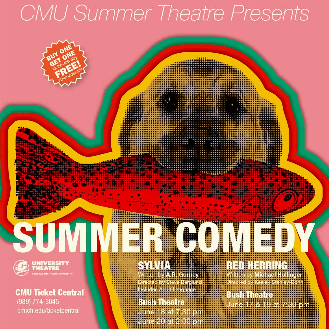Two great comedies open Thursday!  Come out to Bush Theatre and join the fun.  (Pssst - tell your friends!)
cam.cmich.edu/summer theatre