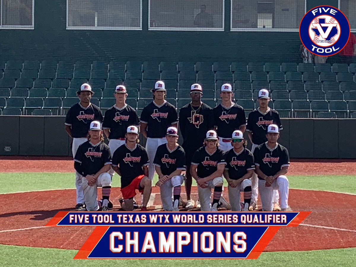 🏆Champions 🏆 

Congrats to <a href="/MarucciEliteTX/">Marucci Elite Texas</a> Little on winning the 17U <a href="/FiveTool/">Five Tool Baseball</a> Texas WTX World Series Qualifier! 

#WatchEm