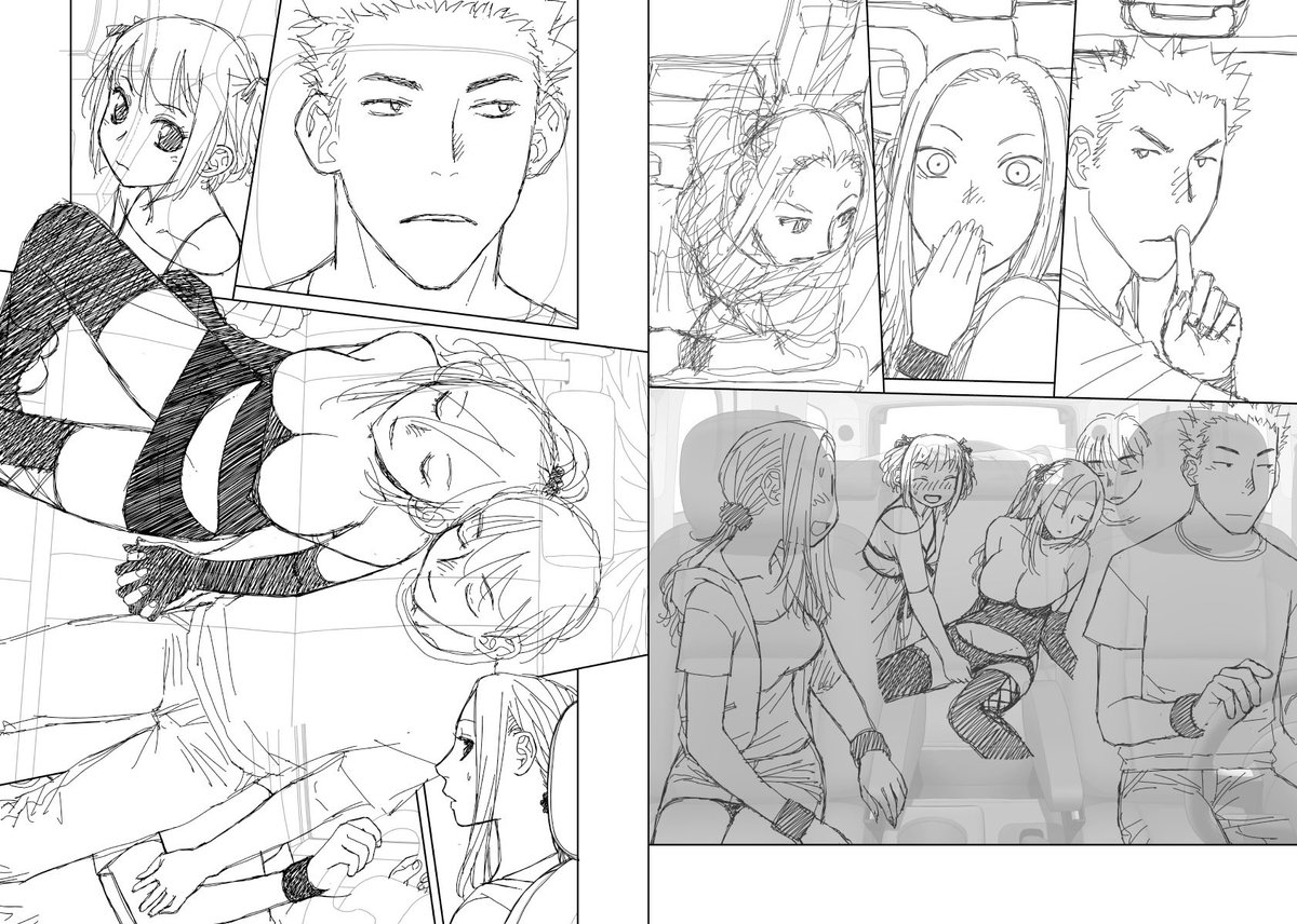 おはようございます🌞
朝っぱらから巨ヌー絵で申し訳ありません〜お許しを〜😱
ちょっといつもより遅いけど、オイラは今から寝るので失礼します🙇🏻‍♂️

おやすみなさい

見開き単位で作業してた連載の下描き
台詞フキダシ擬音無しバージョン59↓ 