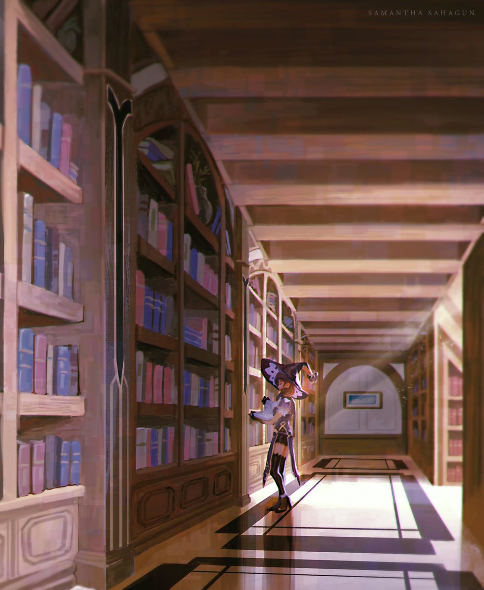 himaeart's tweet image. Favonius Library #GenshinImpact #原神