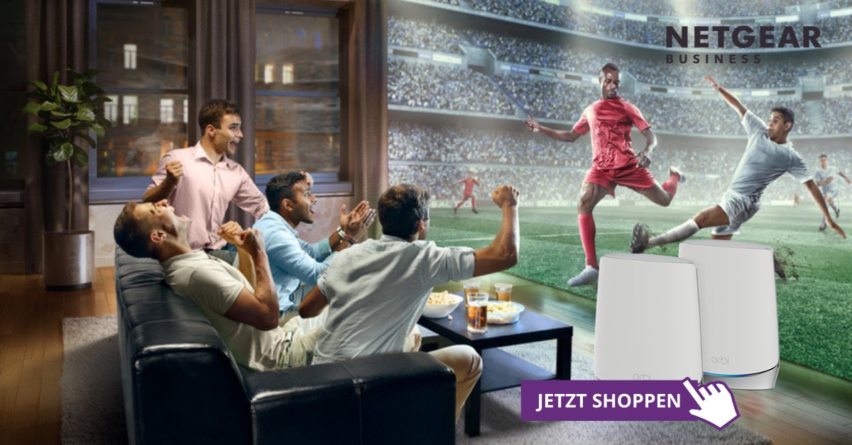 Vorfreude ist die schönste Freude? Aber nur wenn auch das #WLAN passt. Morgen startet die deutsche Manschaft in die #UEFA #Euro2020. Hoffentlich macht Ihr WLAN beim #Streaming nicht schlapp! Jetzt #NETGEAR #Orbi RBK752 einwechseln und bis zu 10 % sparen: store.netgear.de/product/rbk752…