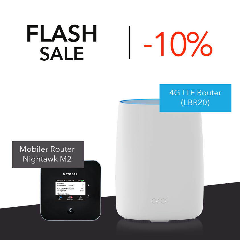 Geniessen Sie die Vorzüge des mobilen Arbeitens in vollen Zügen und profitieren Sie mit #NETGEAR von bis zu 10% Preisvorteil auf mobile Router. Jetzt Shoppen auf store.netgear.de | Code: NTG21

Die Promotion endet am 19.06.2021 um 23:59.