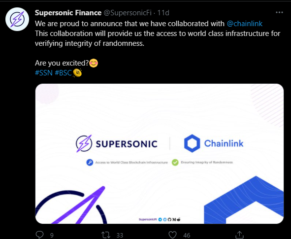 coinmann0's tweet photo. Daha bir saat bile olmadı. Verdiğimiz tokenin entegre edileceği coinlere-ağlara bakın;

#ETH #LINK

@SupersonicFi #SuperFinance #SSN $SSN

NOT:Tokenle anlaşmam yoktur, tamamen nokta atışı analizler,devam😉👏 https://t.co/yDI7Y7fTAB