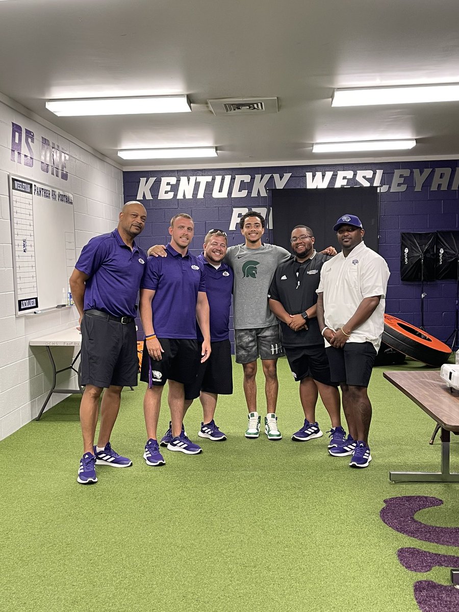 I would like to thank <a href="/CoachYoung41/">Coach Tyrone Young Jr. II ™</a> <a href="/BrowningAlfonzo/">Alfonzo Browning</a> and the rest of the <a href="/kwc_football/">Kentucky Wesleyan Football</a> staff for a great visit today. I am blessed to say I have received my first offer‼️‼️