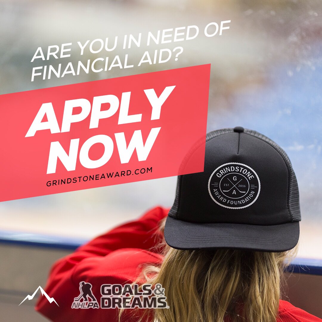 Do you need help paying for your daughter’s #hockey fees? We provide financial #grants for registration fees and/or equipment needs. Application deadline is June 30th, 2021. Click here to #ApplyNow!

Registration: grindstoneaward.com/2021-grant-app…
Equipment: grindstoneaward.com/2021-nhlpa-equ…