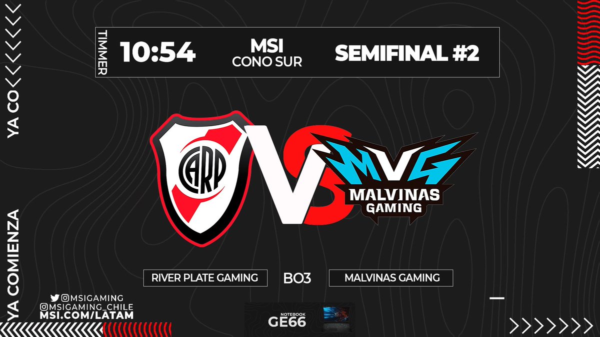 GamersClubCSes's tweet photo. #MSIconoSur | @MSI_Latino 

¡EN 10 MINUTOS SE JUEGA LA SEGUNDA SEMIFINAL!

@RiverPlateGames 🆚 @malvinas_gaming 

📺https://t.co/BzFLYq1zkq https://t.co/vxvTKScgMk