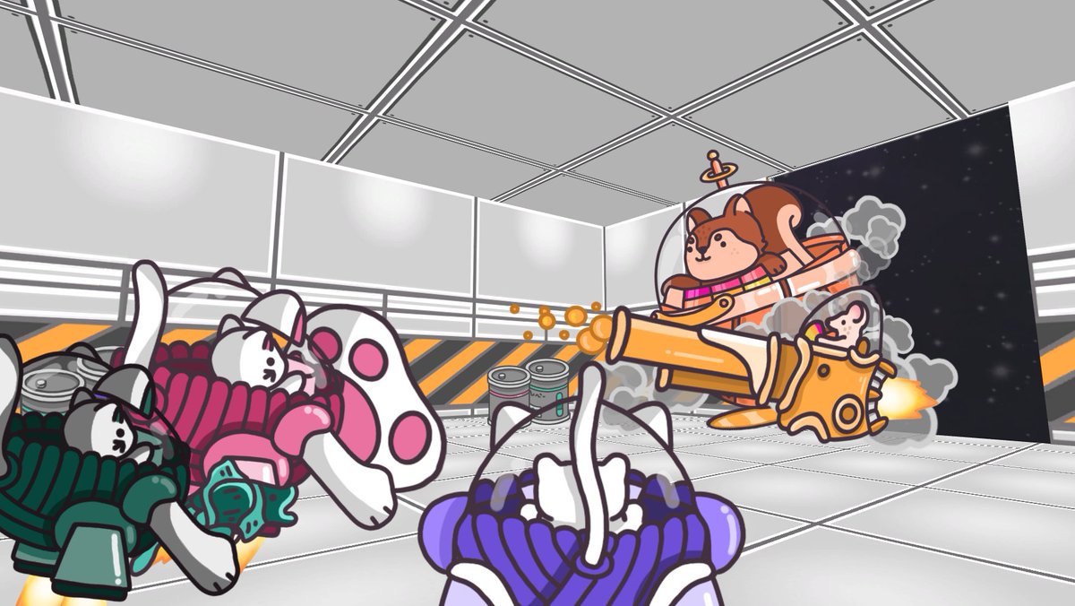 Tidy_Games's tweet photo. Our submission for the #gmtkjam is all done!

"R.P.S.S: Rocket Powered Squirrel Shooter" is a space themed twin stick shooter featuring Cheese Man and Nutty Nick.

Go test out all the amazing games that were made!
https://t.co/FehifLEvAu https://t.co/Zj7WUcnaRo