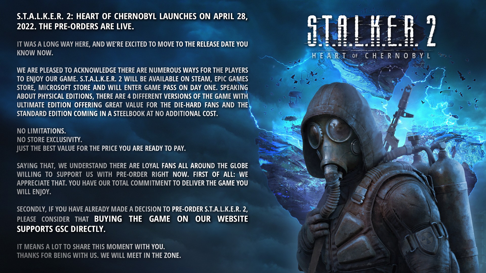 Countdown S.T.A.L.K.E.R. 2: Heart of Chernobyl release date