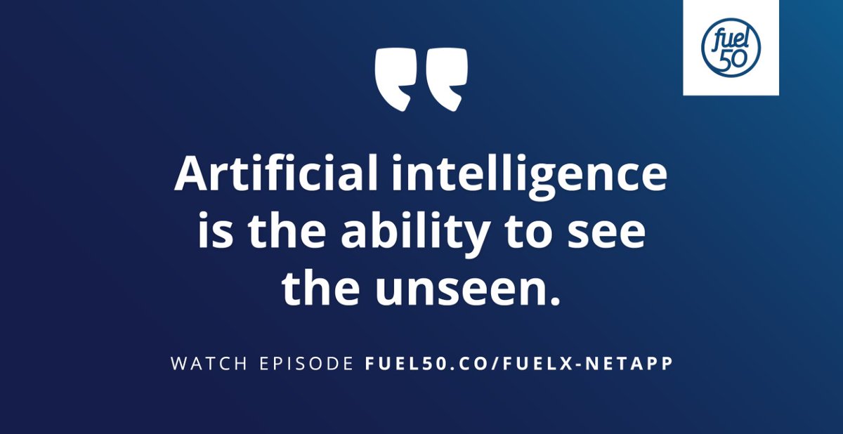 inspiredBmedia's tweet image. RT @fuel50: "Artificial intelligence is the ability to see the unseen." For more on artificial intelligence and talent mobility: fuel50.co/fuelx-netapp #InternalTalentMobility #FuelX #TalentMarketplace