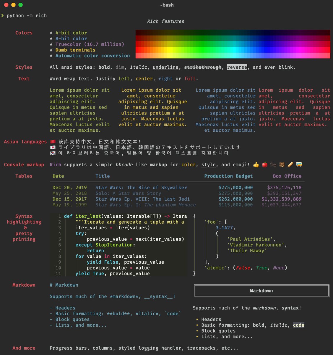 MikeTamir's tweet image. “Rich is a Python library for rich text and beautiful formatting in the terminal.” bit.ly/2I6KliC
#AI #DataScience #MachineLearning #DeepLearning