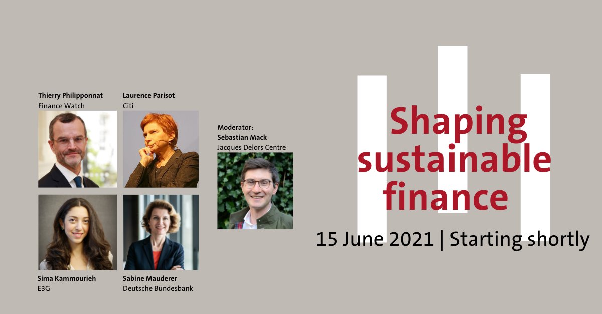 Curious to hear from Sabine Mauderer @bundesbank, @LaurenceParisot, @SimaKammourieh and Thierry Philipponnat @forfinancewatch how #sustainablefinance can support the EU Green Deal!
Last chance to register for the #FrancoGermanDialogue👇
delorscentre.eu/en/event-resea…