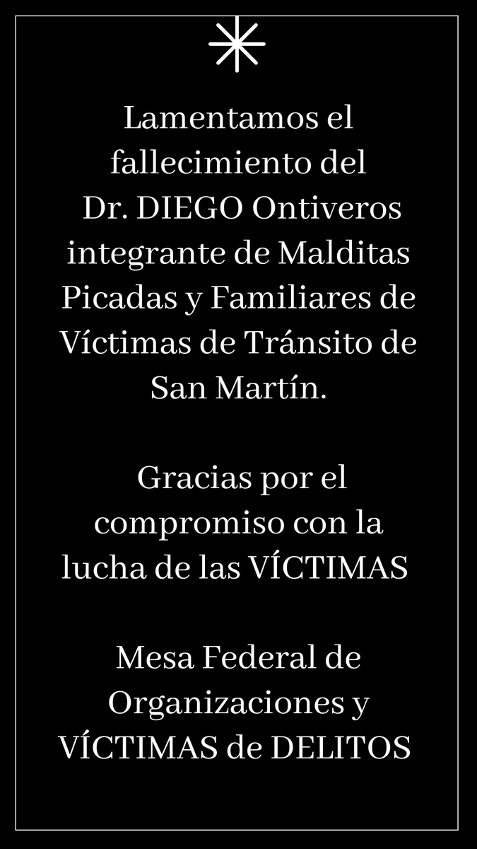Desde la #MesaFederal saludamos a los compañeros de <a href="/FamiliaresV/">Familiares_vialessanmartin</a> tan triste noticia 🖤🌟