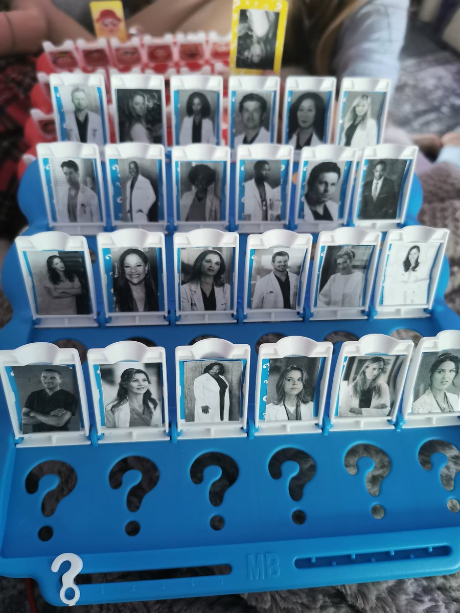 MichelleAFH's tweet image. When your daughter knows how much you Love @GreysABC so makes you your very own greys guess who game ❤️ @shondarhimes @EllenPompeo @PatrickDempsey @AUSTRALIAERIC @sarahdrew @iJesseWilliams @IamSandraOh