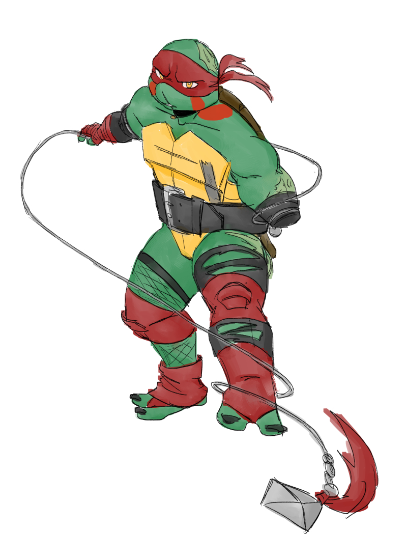 Tara (aka Rabbit, 72stars) on X: rethinking the TMNT: Heart designs Again,  wanted to try to draw Raph using his rope dart so I did (probably doing to  ditch the rope dart