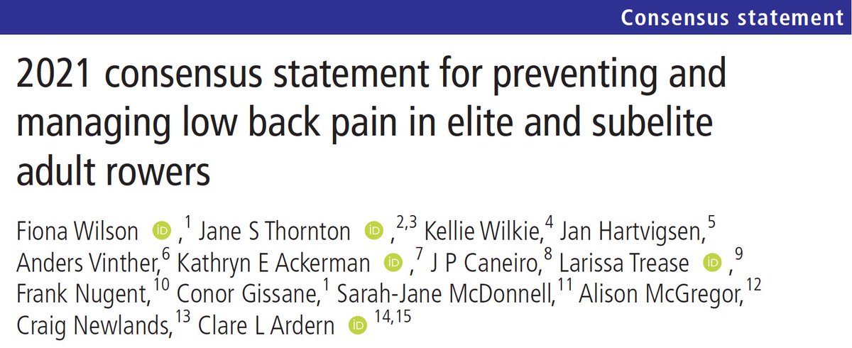 BJSM_BMJ's tweet photo. #HotOffThePress @FionaWilsonf @JaneSThornton @DrKateAckerman @DrLarissaTrease @clare_ardern👏

2021 consensus statement for preventing and managing low back pain in elite and subelite adult rowers #OpenAccess

https://t.co/d4AXhBXfEJ https://t.co/0eGm6GLRnT