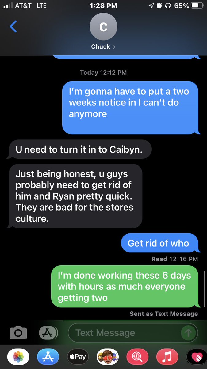 ILLPreezy's tweet photo. @dominos so I got this accidental message from my supervisor in fort smith Arkansas store #9610 Ig I was bad for your company even tho I worked 6-7 days a week with under 40 hours while everyone was getting same hours as me or more with 2  to 3 days off https://t.co/hRjftQynrb