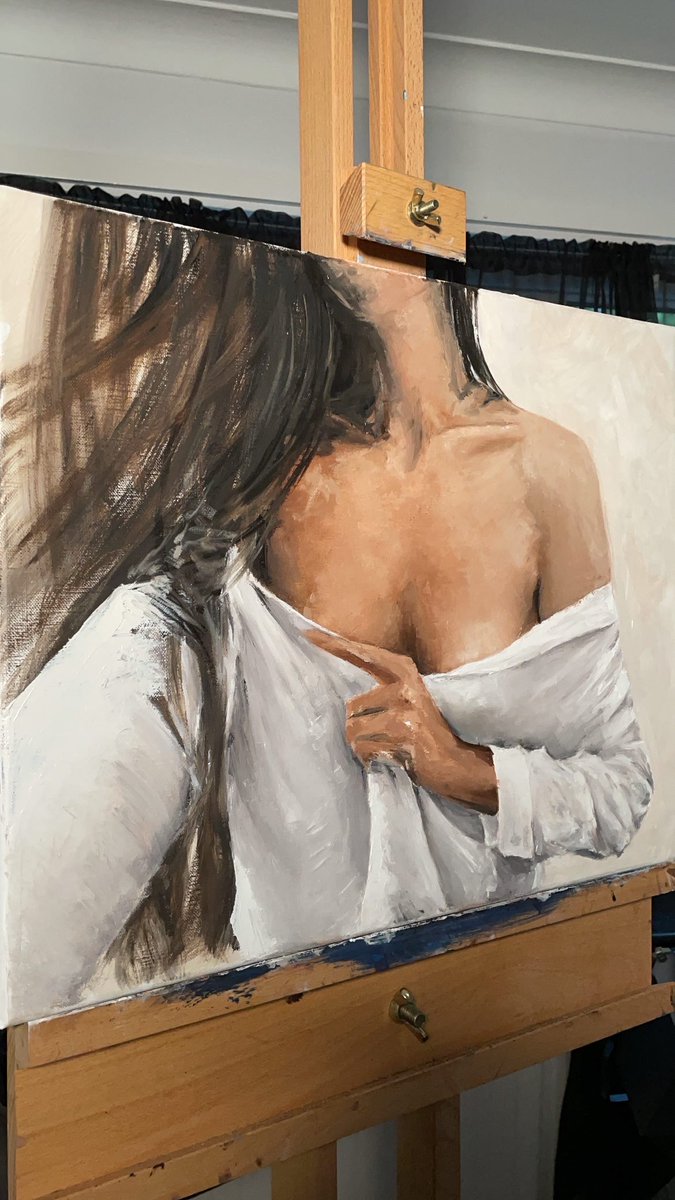Work in progress
Oil on linen, 40x50cm (15.5x19.5”)

#oilpainting #oiloncanvas #oilpaintings #oilportrait #figurativeart #figurativepainting #figurepainting #portrait #portraitpainting