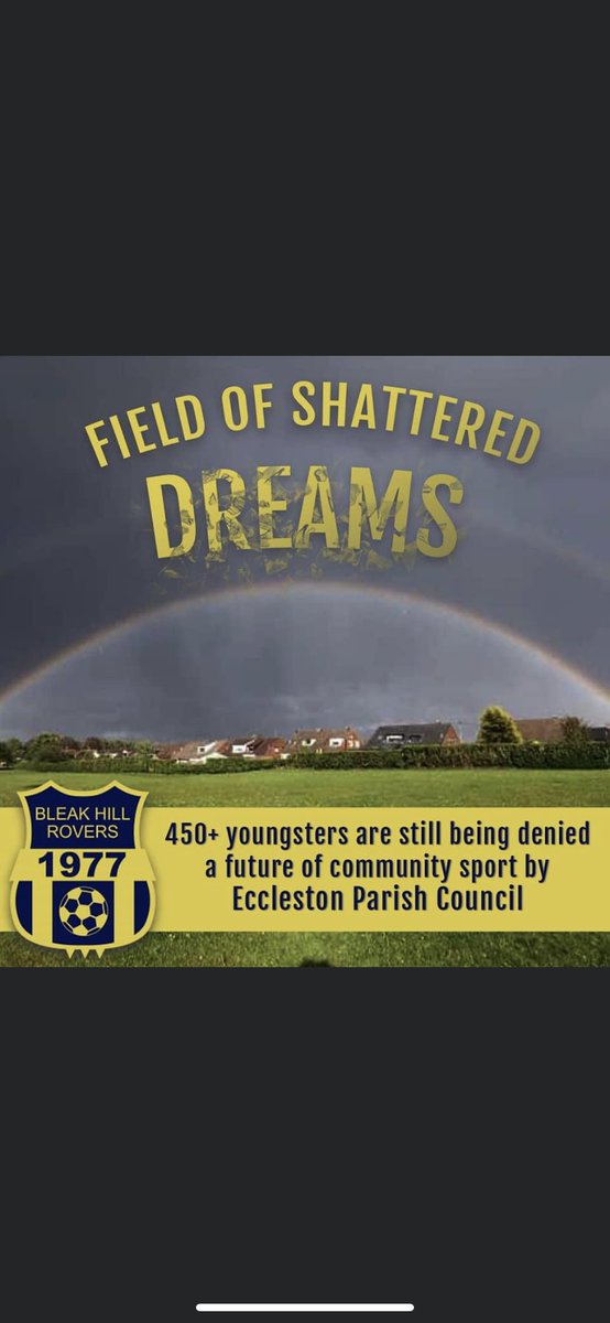 We still face an uncertain future as Eccleston Parish Council have not provided the storage facility that was promised in January and have taken away a full size pitch every Saturday! <a href="/savegrassroots/">SaveGrassRootsFooty</a> @davidebaines