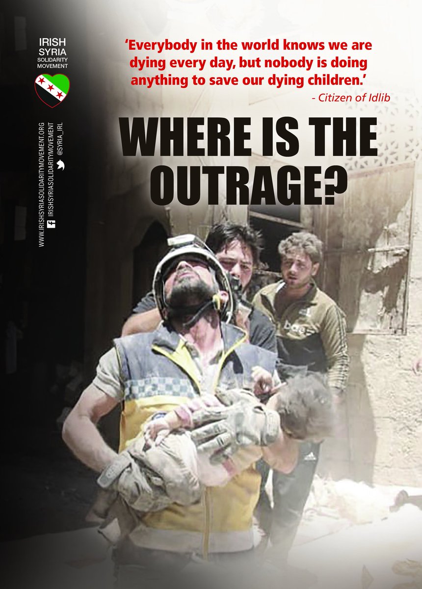 Syria_Irl's tweet photo. Assad & Russia continue to relentlessly bomb & kill civilians in Idlib as they have been doing for years
Children are crushed & broken
Hospitals are destroyed
Where is the Outrage for Idlib?
The world's silence is deafening
#SaveIdlib #IdlibApocalypse https://t.co/YMBOsMGnVZ