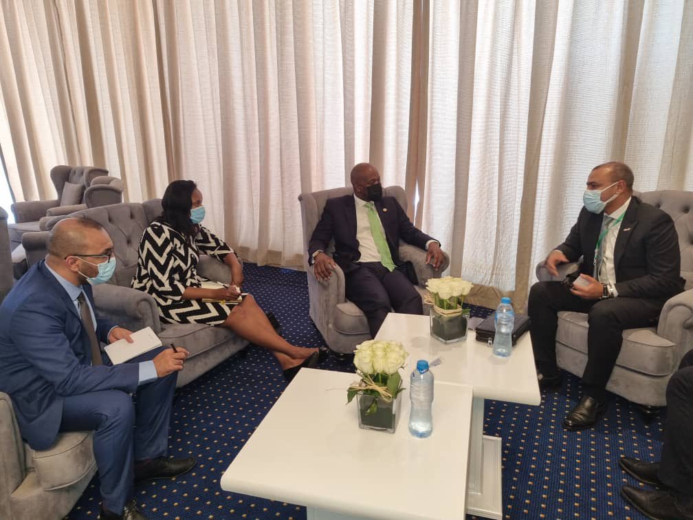 AfCFTA's tweet photo. H.E the Secretary General of the AfCFTA together with the Director of Trade in Goods and the Director of Trade in Services of the AfCFTA Secretariat, had an audience with Mr. Ahmed Mekky, Chairman of Benya Capital (Egypt) during the IPAs Africa forum. https://t.co/h96tIct8Jz