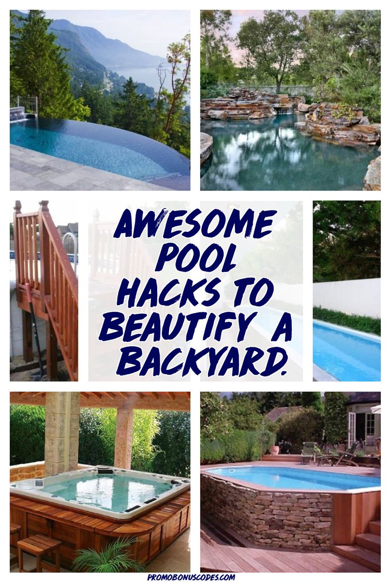 Awesome Pool Hacks for Beautify a Backyard. - promobonuscodes.com/awesome-pool-h…