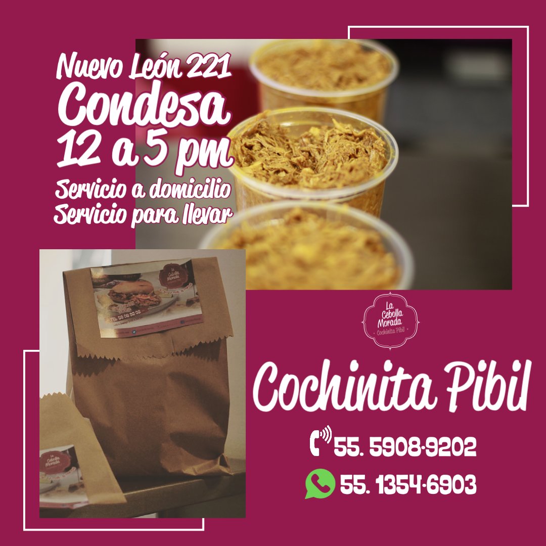 LaCebollaMorada's tweet photo. ¡Consiente a Papá!
Pide #ElKilo de Cochinita Pibil y lleva su paladar hasta la Península de Yucatán sin salir de casa
.
.
☎️5559089202 Teléfono 
✅5513546903 Whatsapp

#CochinitaPibil 
#Cochinita
#CochinitaPibil🐷
#ComidaYucateca
#Cochinitaparallevar 
#CochinitaCondesa https://t.co/lYKSVsjXpc
