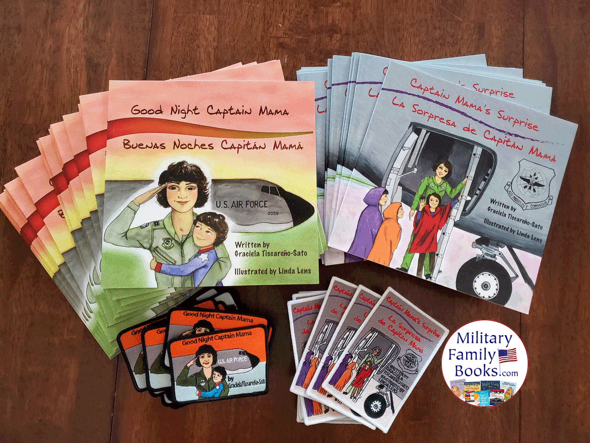Our collection of #picturebooks for #militarykids featuring moms in the military includes #CaptainMama books by <a href="/mama_gts/">CaptainMamaGTS</a>! Available with matching patches and in cases of 50 books or 50 patches. militaryfamilybooks.com/collections/mi…