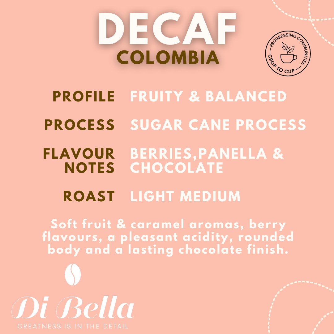 Today is DECAF DAY ☕️ 
At Di Bella Coffee we know not everyone can drink coffee. For these individuals, decaf is an excellent way to enjoy coffee without the side effects of too much caffeine. 
Today - Save 20% off Di Bella Coffees Decaf > dibellacoffee.com