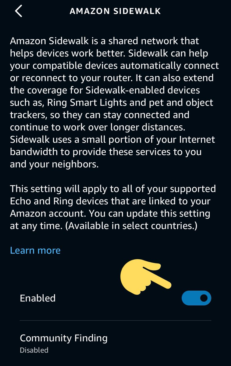 Barnacules's tweet photo. Don’t forget to login to your Amazon Alexa phone app &amp; disabled Amazon Sidewalk. It’s absolutely unacceptable Amazon enables this by default sharing your internet connection 🤦‍♂️

More -> Settings -> Account Settings -> Amazon Sidewalk

Let’s wait until it’s heavily tested first 🙏 https://t.co/n6a2DH1smI