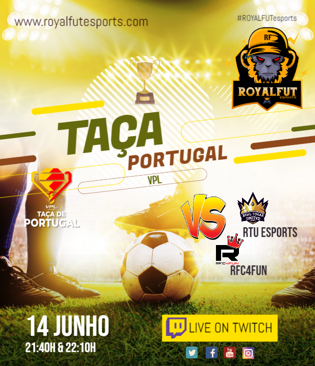 ROYALFUTesports's tweet photo. Entramos amanhã em campo a contar para a Taça de Portugal da @VPLPortugalXbox frente a dois adversários complicados. Esperamos que seja um bom espetáculo acima de tudo. Sigam-nos em direto na Twitch.
#royalfutesports
#fifaproclubes
#FIFA21
#fifaproclubs
#ProClubes
#ProClubs https://t.co/tabdlUOmnR