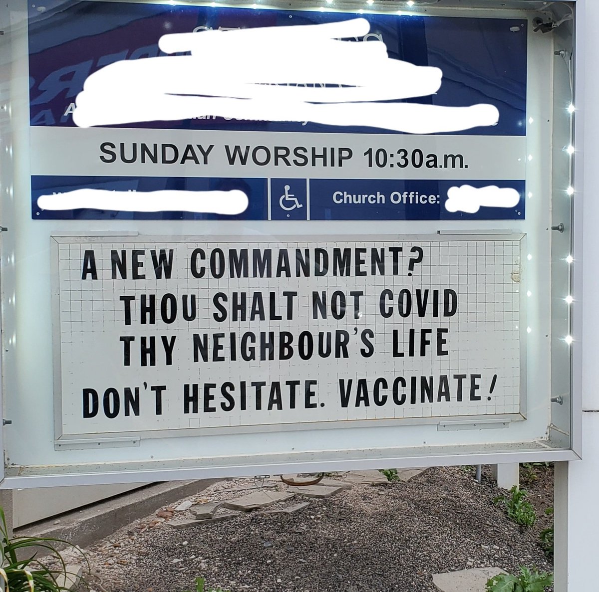Still thinking 🤔#churchsign #covid #? #goodorbad #ottawa