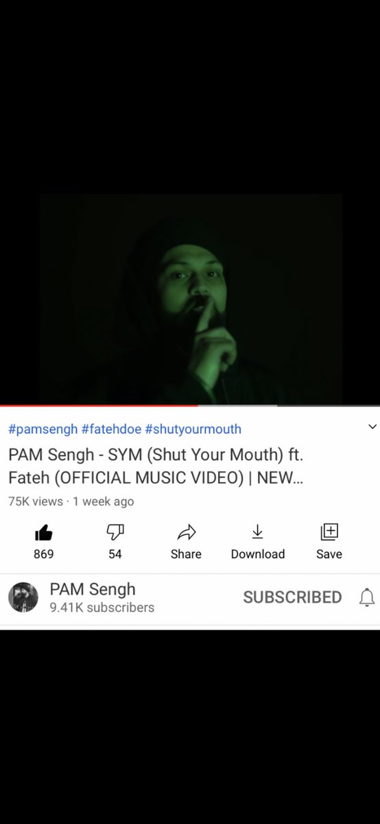 The next person who chats a load of nonsense, I’ll be replying to them by playing this great track🤫🤐🤭

Sssh Muh Band rakh by <a href="/pamsengh/">PAM</a> <a href="/FatehDOE/">Fateh Singh</a> SYM (Shut Your Mouth) youtu.be/Jo1EQ_3x7jQ 😜👌🏽