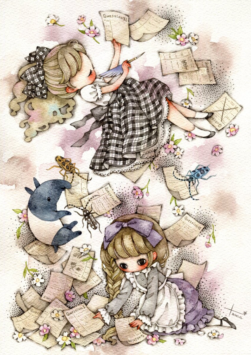 少女主義的水彩画家