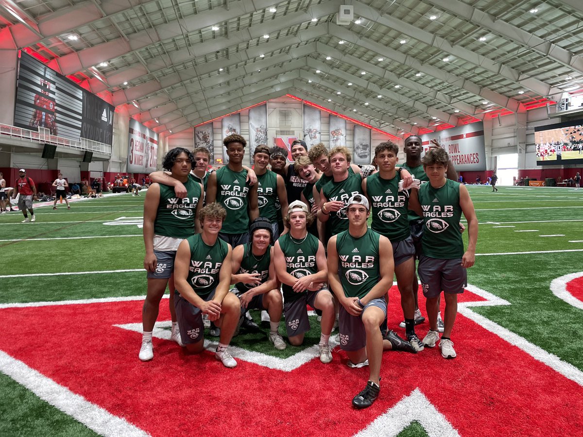 Nebraska 7 on 7 update: The team played great! Eagles lost in semi-finals 6-0. They went 6-3 on the day. Great day! Nebraska’s JoJo Domann, and PC football alum, even came to hang out! <a href="/TheDomannator/">JoJo Domann</a> #onceaneaglealwaysaneagle