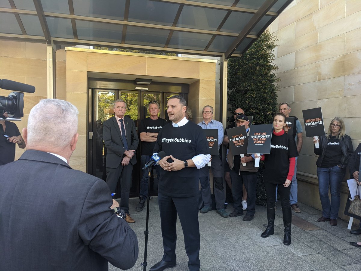 We had a great turnout for our rally at Parliament House last week, with many MP’s coming to show their support. 

Unfortunately, we didn't get answers to our questions.

WE'LL KEEP PUSHING. 

Please sign the petition: fightforsubbies.com.au

#paythesubbies