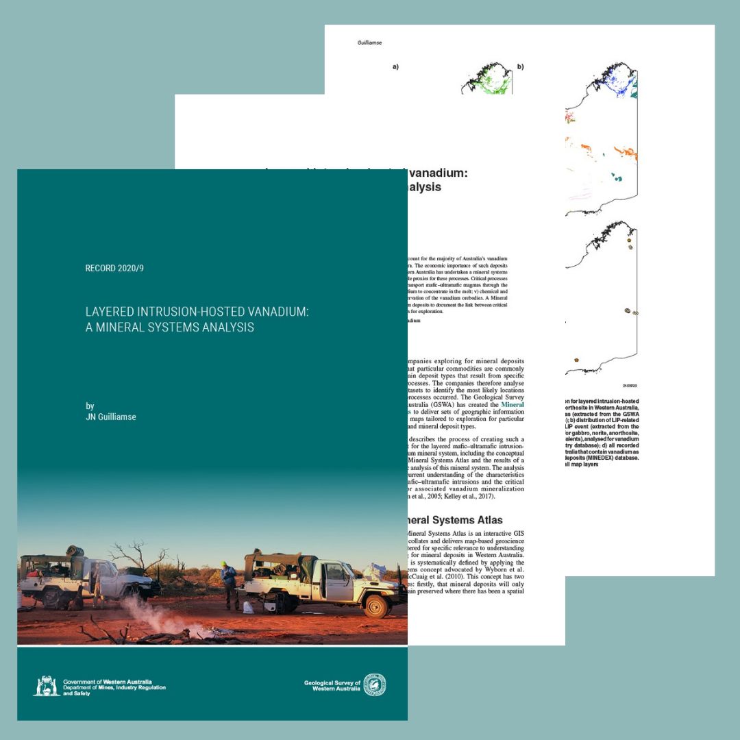 Resources_WA's tweet image. The layered intrusion-hosted vanadium data package is now available on the Mineral Systems Atlas. The GSWA eBookshop also hosts the accompanying record for download as PDF here:
dmpbookshop.eruditetechnologies.com.au/product/layere…
#GSWA #ExplorationPotential #GIS #GeoMapping