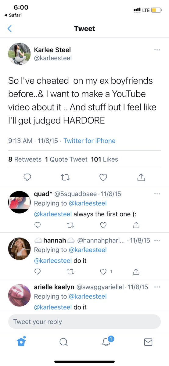toxicIynn's tweet photo. @allyssasimpson @binky4453 @karleesteel this is old, yes, but it sure defines who she is today. she hasn’t changed at all. she cheated on conner and there’s proof that she did. conner and josh wanting to BOTH expose karlee but can’t, really says a lot about her because she can be very toxic too. https://t.co/9eU9IK1AoL