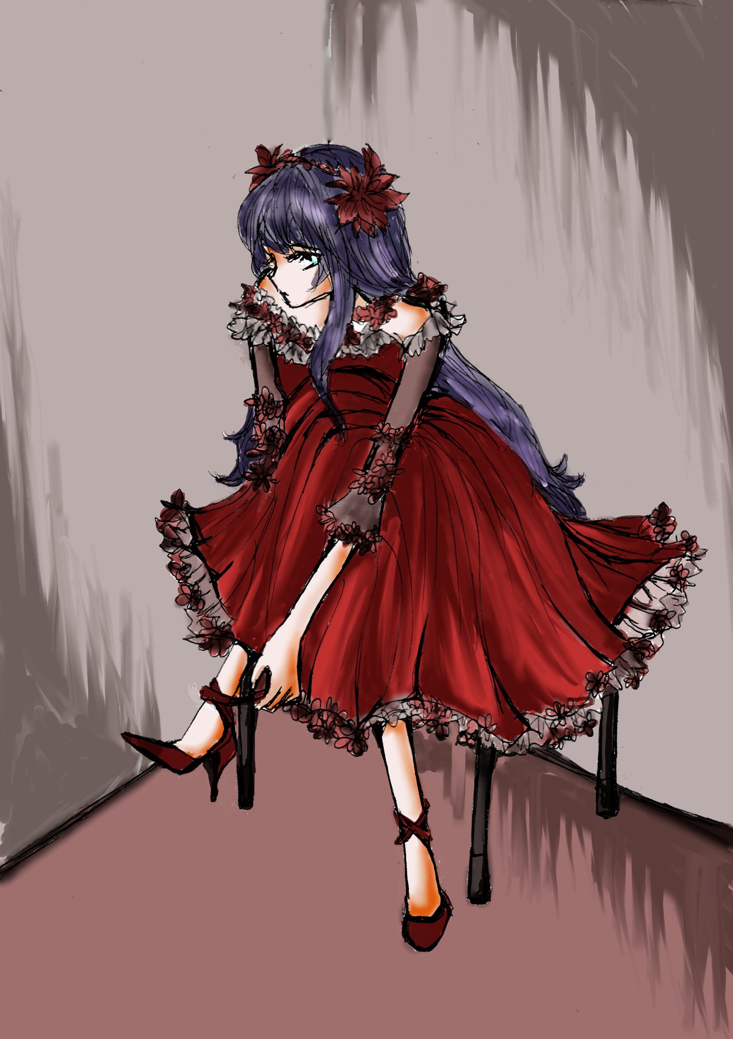 お滝 出勤前にアップ 赤い靴 の少女 今日も踊り続ける デジタルイラスト 赤い靴 T Co S2xcaci6g6 Twitter