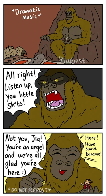 "Doug, NO-"
Being a new King of Hollow Earth is not an easy job...
Good luck there, Kong
(I finally drew the other Hollow Earth titans: Doug and Hellhawk!)
#Godzilla #GodzillaVsKong #kong 