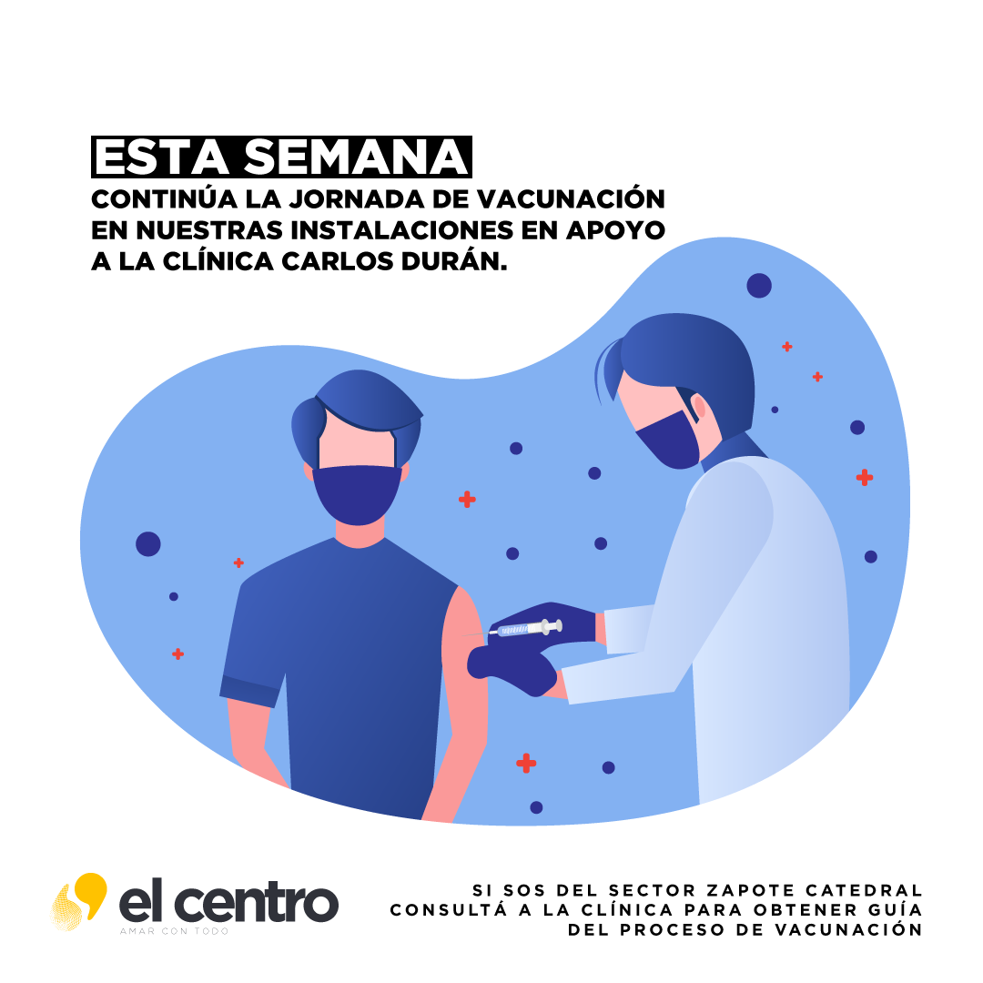 Hemos apoyado a la <a href="/CCSSdeCostaRica/">CCSSdeCostaRica</a> como centro de vacunación en muestra de amor a nuestro país y comunidad. 

Si sos del sector de Zapote-Catedral, te invitamos a contactar a la Clínica Carlos Durán para recibir más información del proceso.

¡Juntos vamos a superar esto! 💪