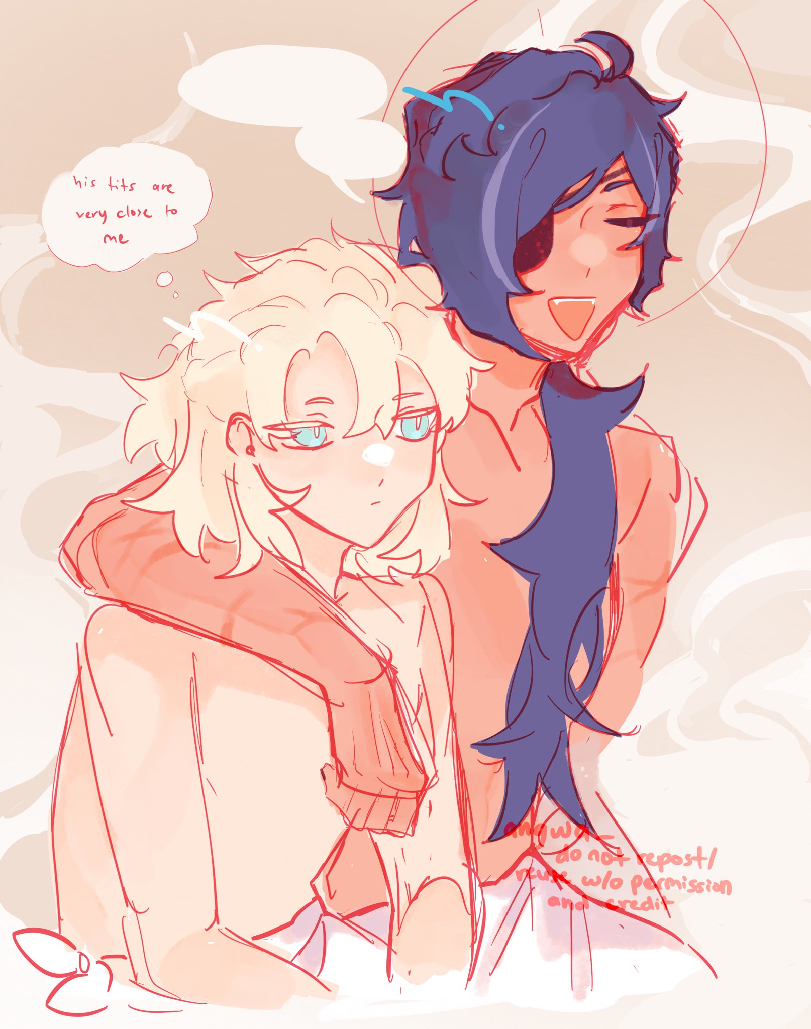 ang 🌻❄️ comms open on X: yeah they go to the sauna together regularly  #kaebedo #albedo #kaeya t.coC55pbImVZN  X