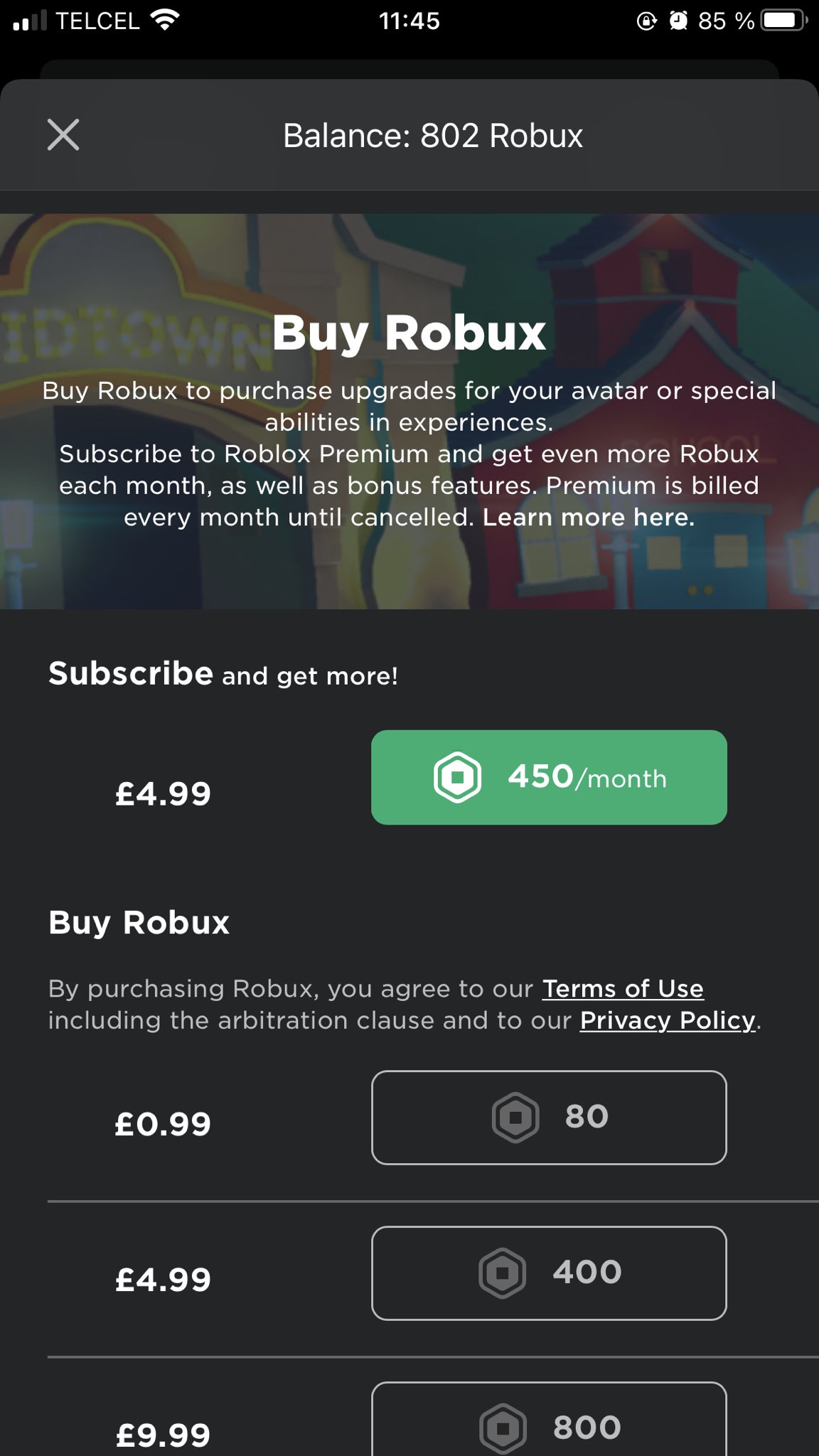 800 Robux - Roblox