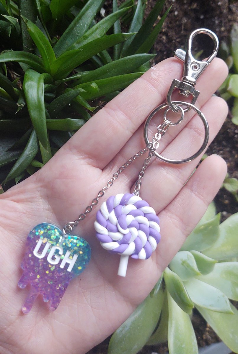 Both of these pretty keychains have been sitting on my site for quite some time waiting for there forever homes!💜 Both are on sale!✨ Click the links below to check them out!